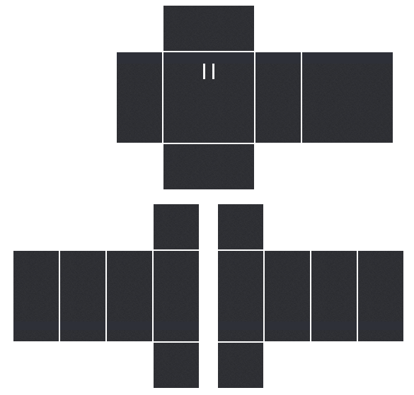 Black joggers Roblox pants template with a ribbed waistband, drawcord and cuffed ankles, 585x559