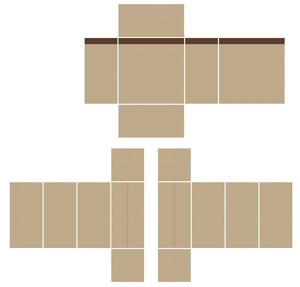 Khaki chinos Roblox pants template with a brown belt and front creases, 585x559
